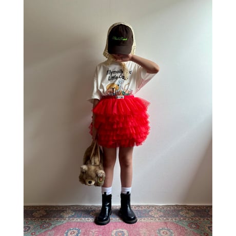 【2次予約】【PLUSH♥】【即納 / S-Lサイズ】 jiggly jelly tulle skirt (red)