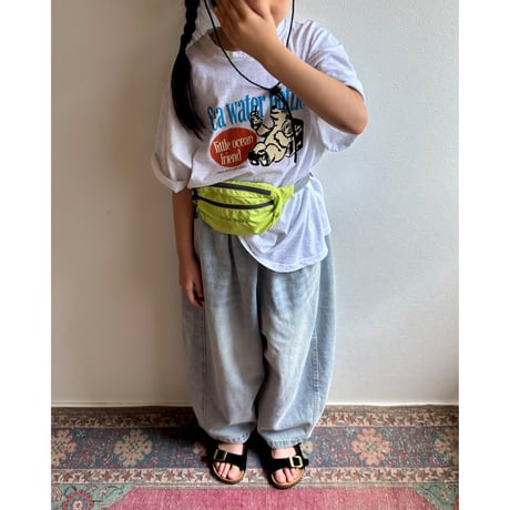 【26SSお取り寄せ / 90-150サイズ】 water bottle t shirt (white melange)