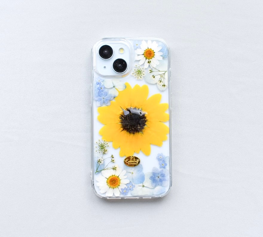 かなページ★押し花ケース 押し花 iPhoneケース マーガレット | Coloring