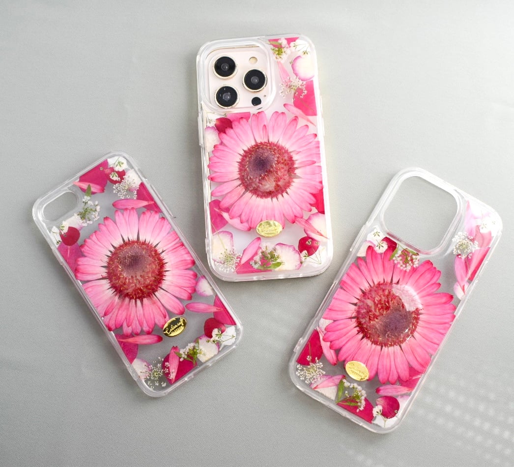 現品限り】押し花 iPhoneケース ガーベラ | Coloring