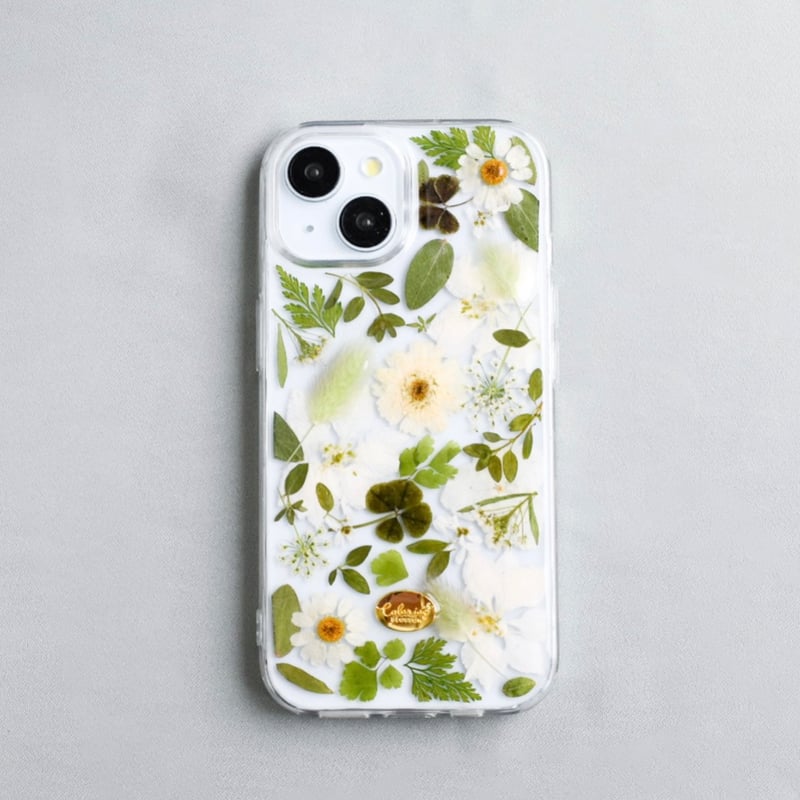 押し花 iPhoneケース ボタニカル | Coloring