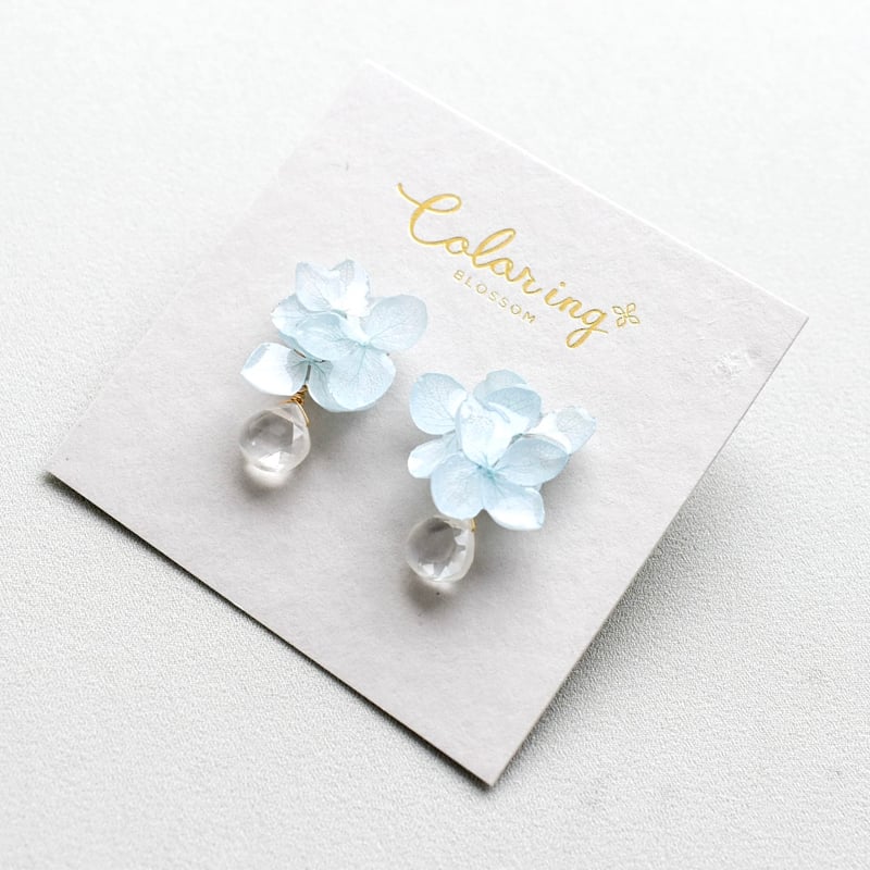 天然石の花束ピアス(くすみカラー) 天然石の花束ピアス(くすみカラー) カラーストーン フラワー ピアス