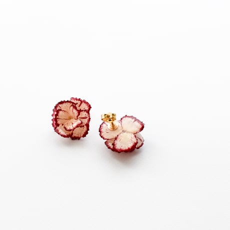 カーネーションピアス 縁赤　14kgf