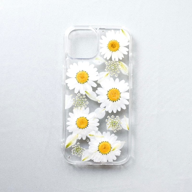 ぽりぽりページ⭐︎押し花ケース 押し花 iPhone ケース ノースポール | Coloring