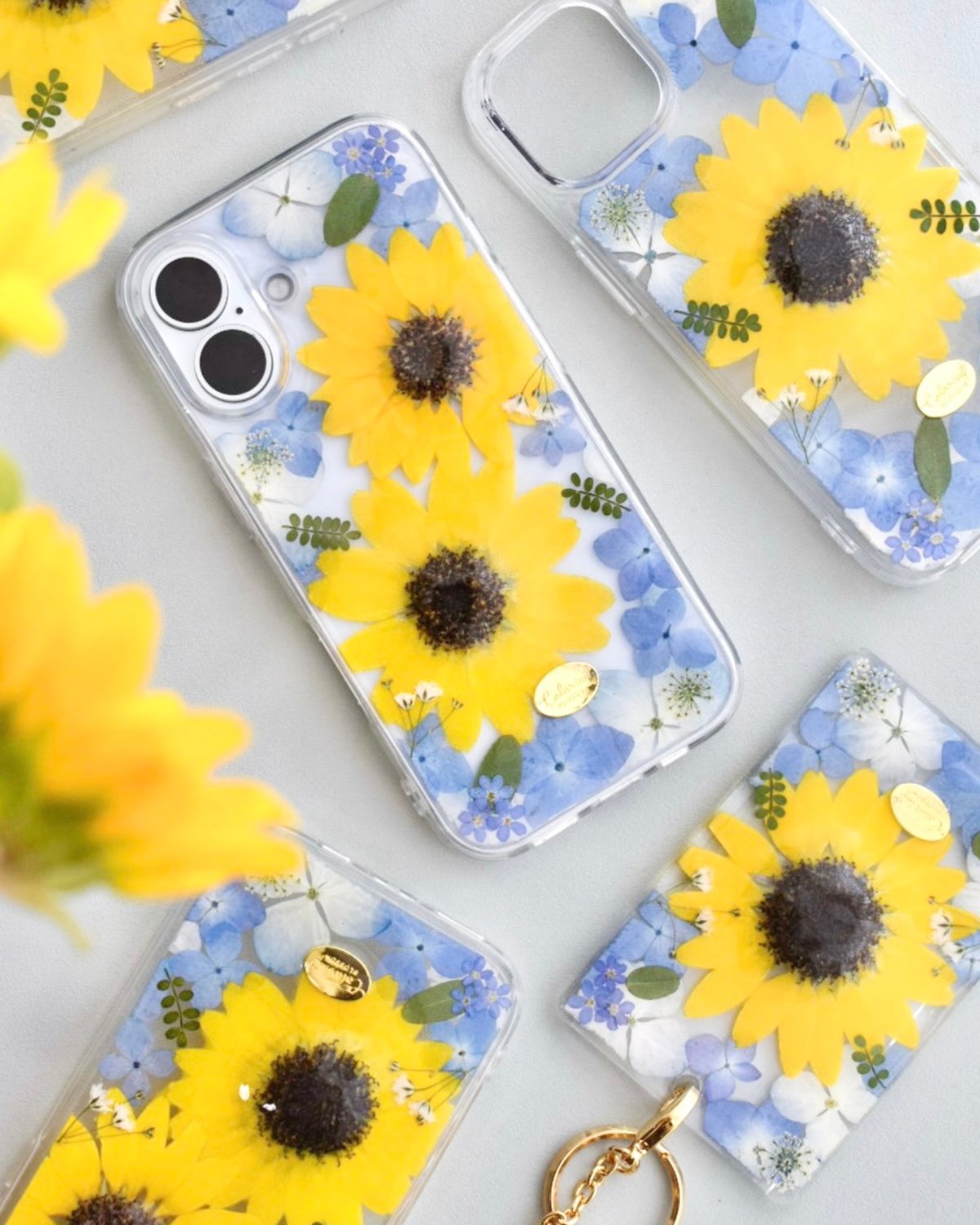 押し花 iPhone ケース ひまわりspecial | Coloring