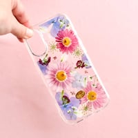 押し花  iPhoneケース　マーガレット