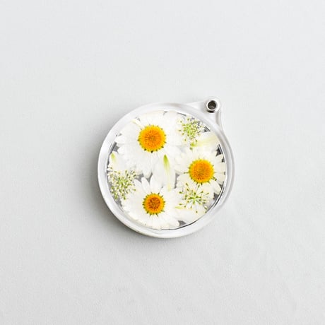 押し花コンパクトミラー