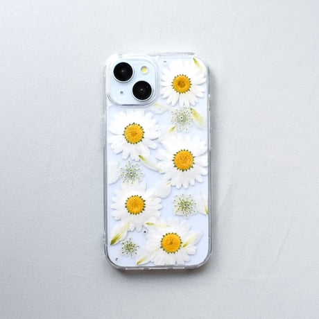 押し花 iPhone ケース ノースポール