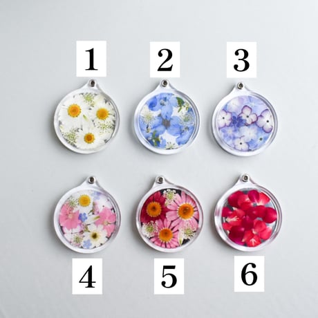 押し花コンパクトミラー