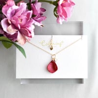 ROSE×ジルコニア　ネックレス　14kgf
