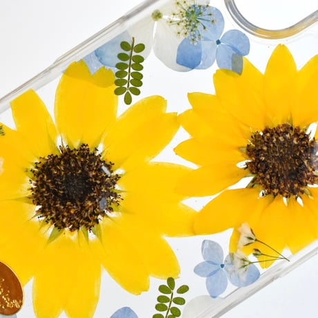 押し花 iPhone ケース　ひまわりspecial