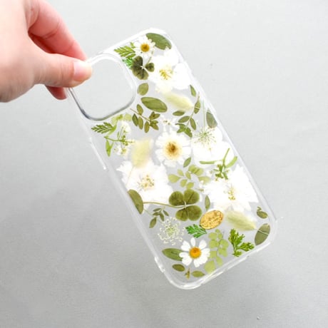 押し花  iPhoneケース　ボタニカル