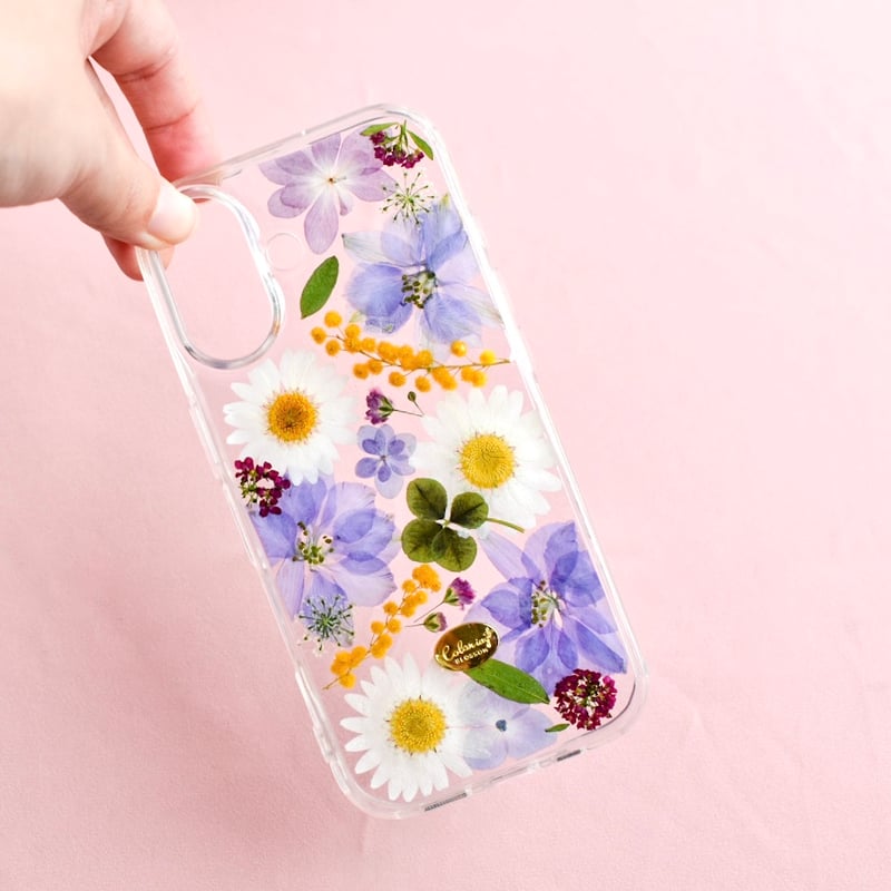 ハム平様ご確認ページ⭐︎押し花ケース 押し花 iPhoneケース 小花パープル | Coloring