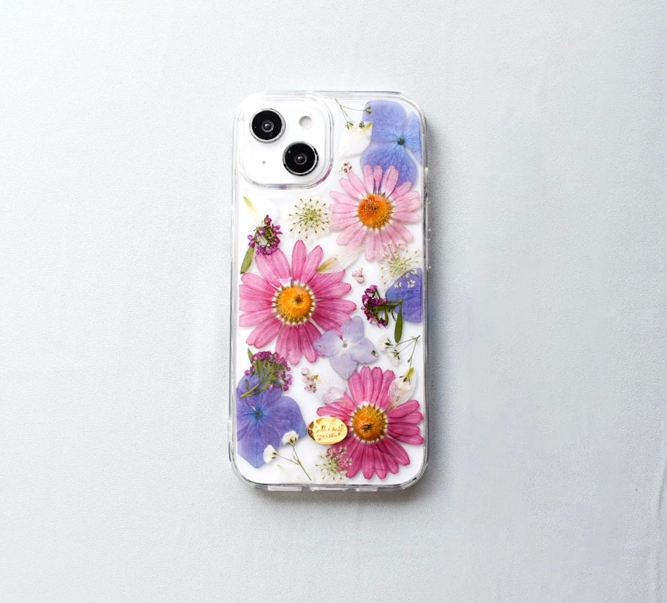 押し花 iPhoneケース マーガレット | Coloring