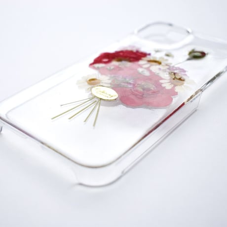 押し花  iPhone ケース  バラ花束