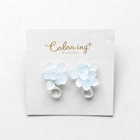 あじさい花束(水色)ピアス