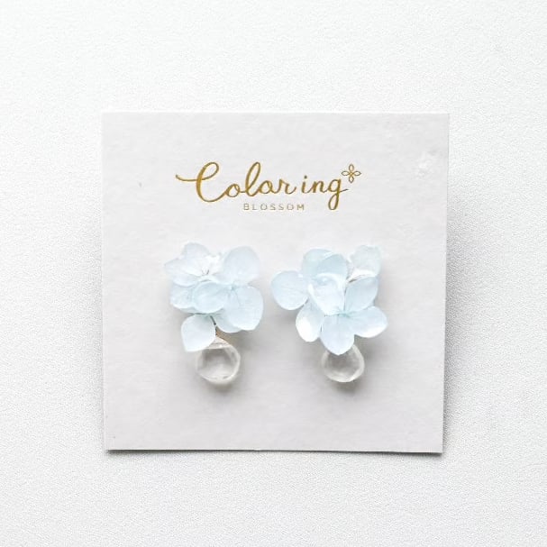 あじさい花束(水色)ピアス | Coloring