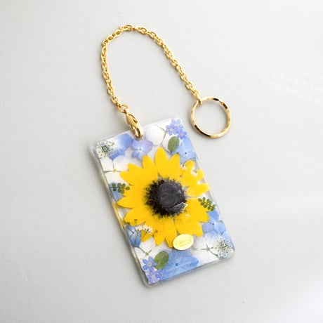 押し花カード入れ/ICカード  ひまわり