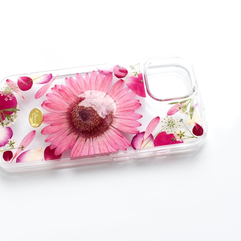花ページ 押し花 iPhoneケース ガーベラ | Coloring