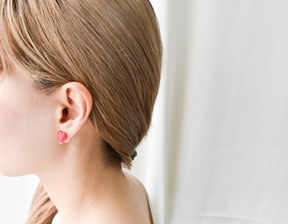 バラ(ハート)ピアス 14kgf | Coloring