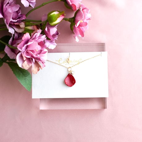 ROSE×ジルコニア　ネックレス　14kgf