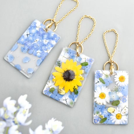 押し花カード入れ/ICカード  ひまわり