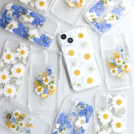 押し花 iPhone ケース ノースポール