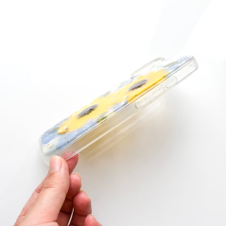 押し花 iPhone ケース　ひまわりspecial