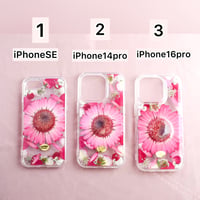 【現品限り】押し花  iPhoneケース　ガーベラ