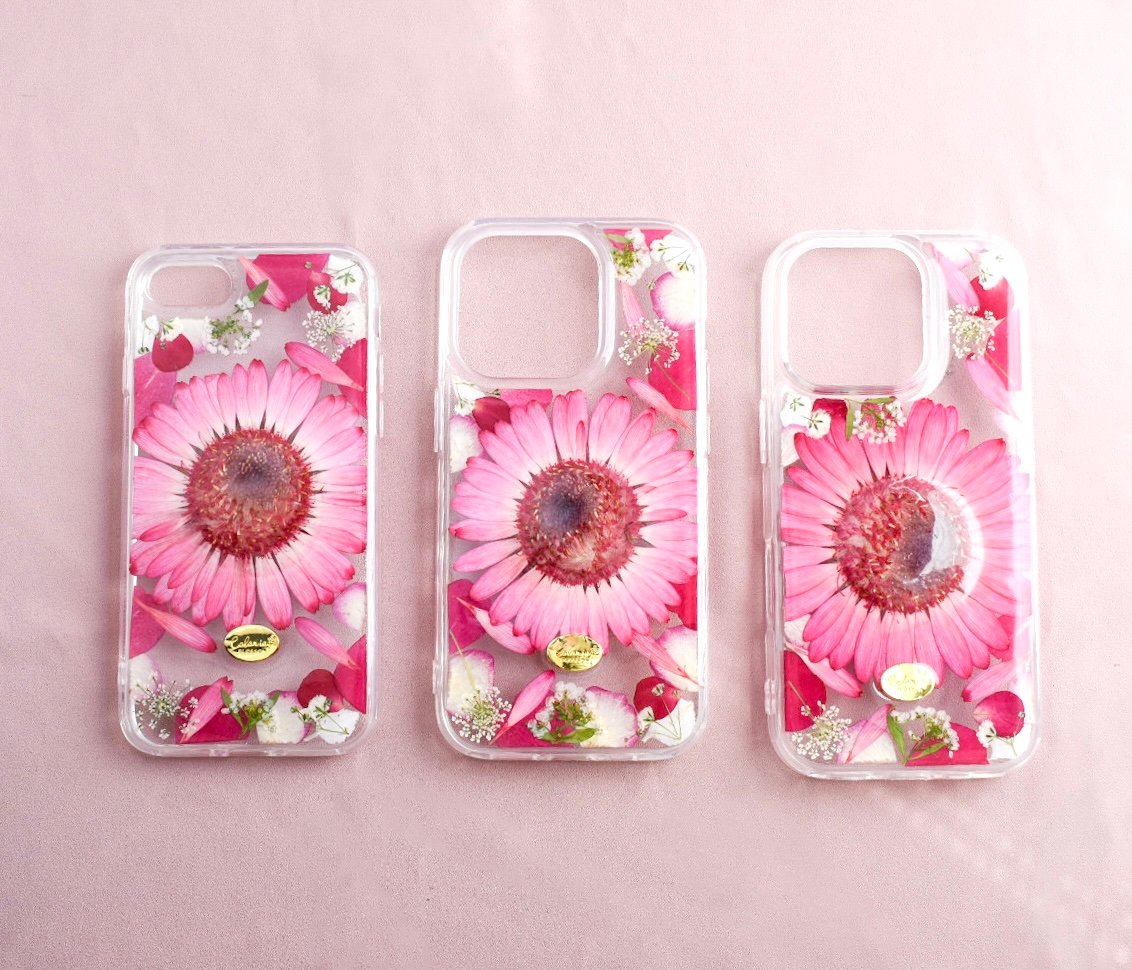 現品限り】押し花 iPhoneケース ガーベラ | Coloring