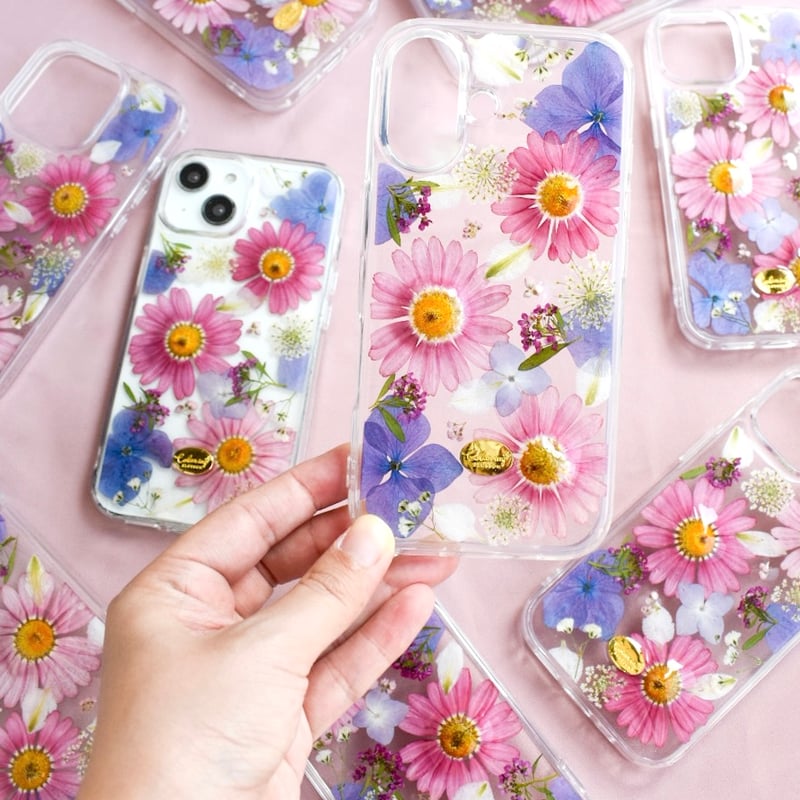 押し花 iPhoneケース マーガレット | Coloring