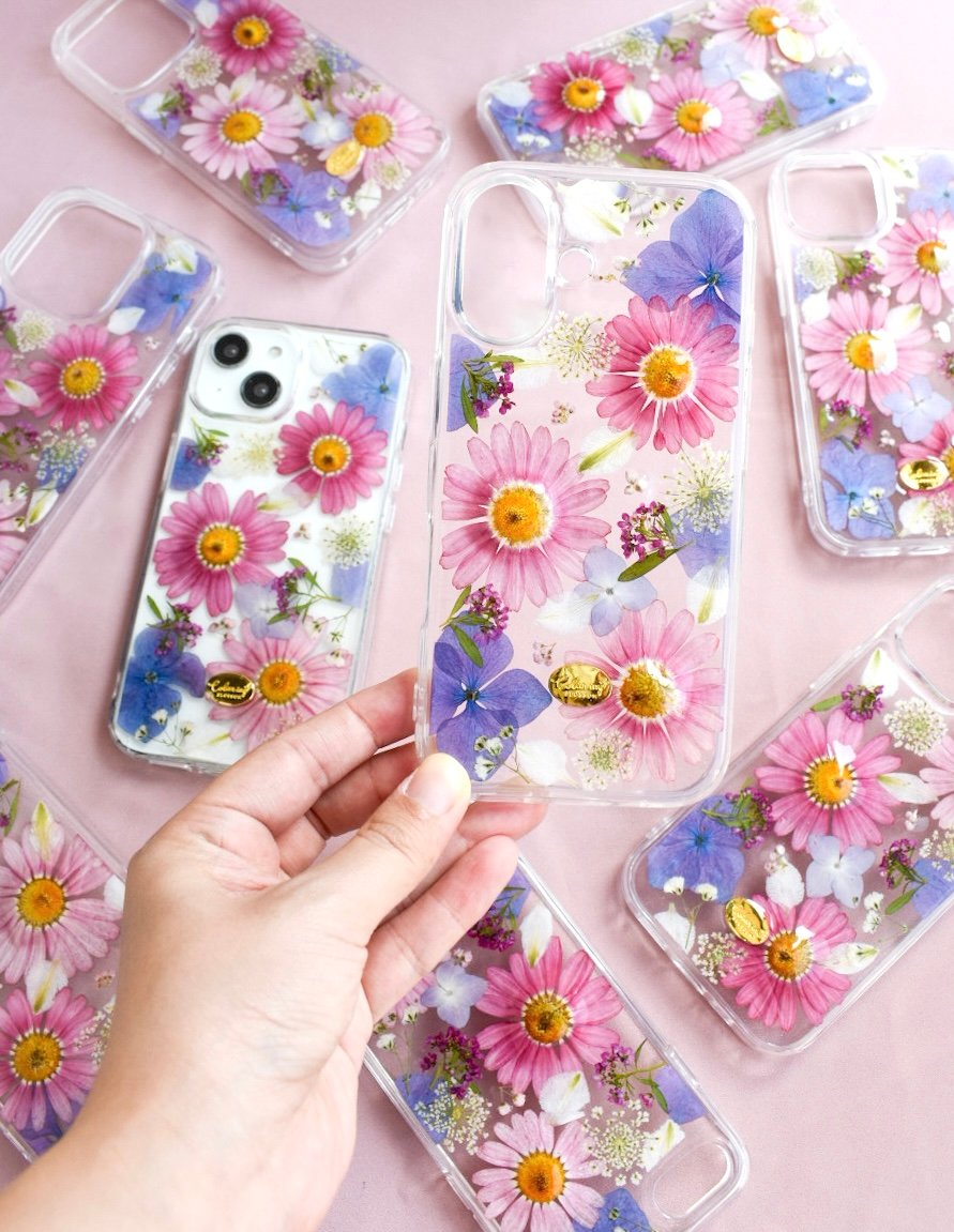 押し花 iPhoneケース マーガレット | Coloring