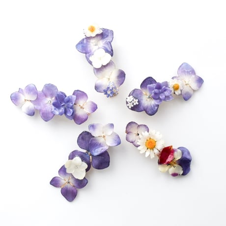 紫陽花＆スワロフスキー＆コットンパール˚✧₊ （素敵な作家さん 
