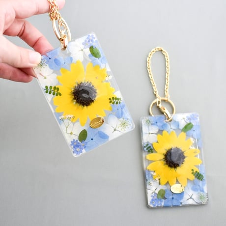 押し花カード入れ/ICカード  ひまわり