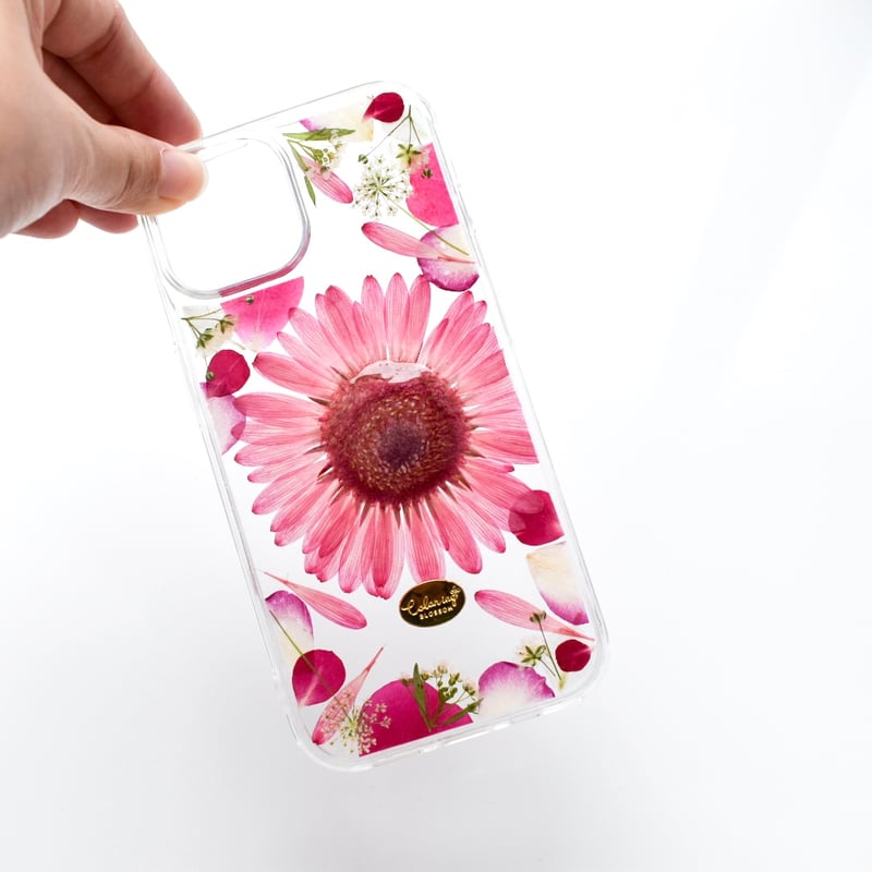 1点限り❁全機種対応 押し花ケース ガーベラ 押し花 iPhoneケース ガーベラ | Coloring