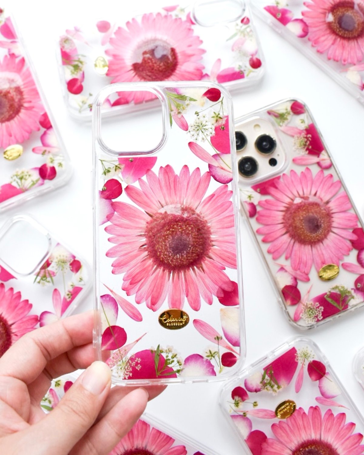 Marieページ⭐︎押し花ケース 押し花 iPhoneケース ガーベラ | Coloring