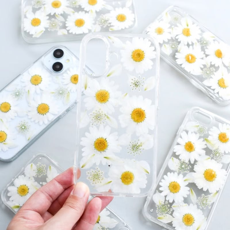 押し花 iPhone ケース ノースポール | Coloring
