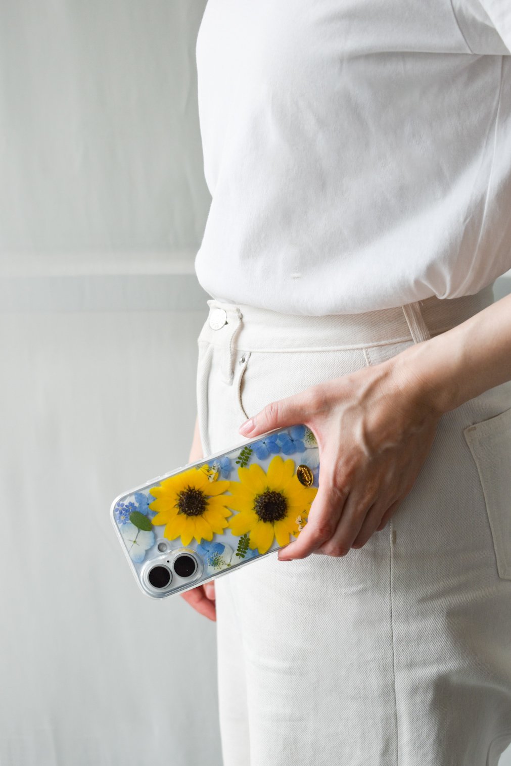 押し花 iPhone ケース ひまわりspecial | Coloring