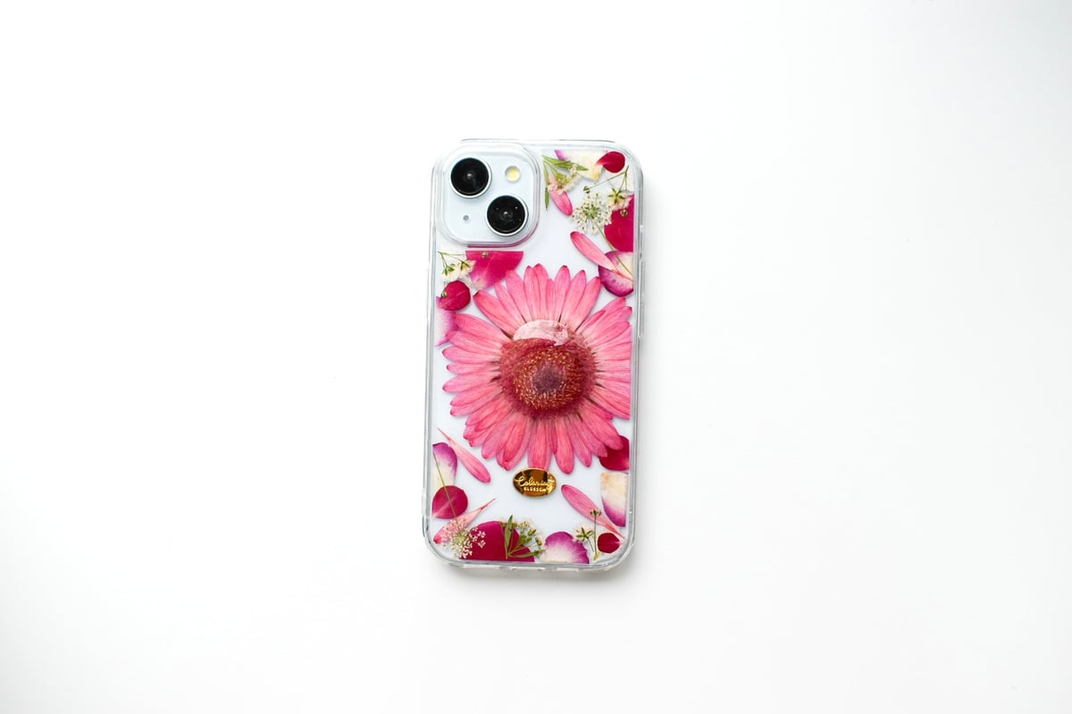 押し花 iPhoneケース ガーベラ | Coloring