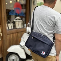 Wファスナーショルダーバッグ(NAVY)