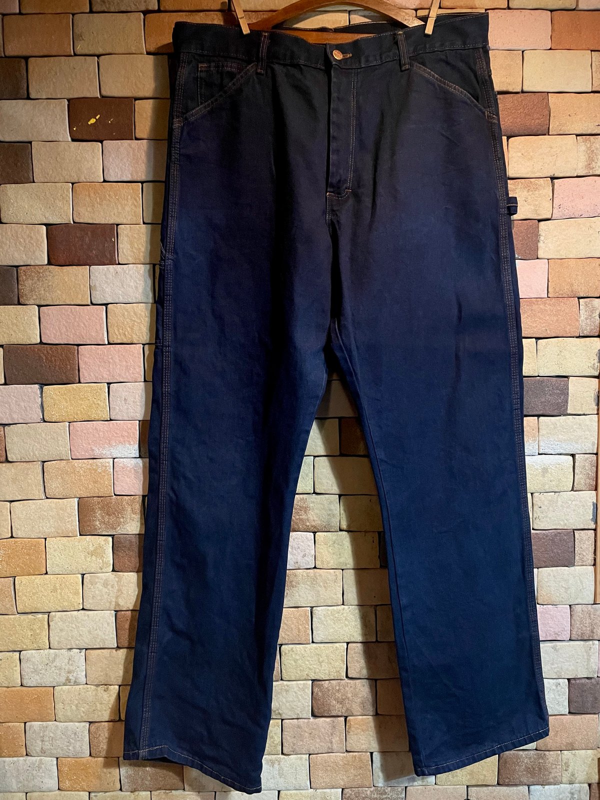 希少◆廃盤◆OLD GAP 　1969vintageデニム べイカーパンツ 濃紺 USED DENIM PAINTER PANTS🇺🇸（茄子紺色） | departure⚓︎