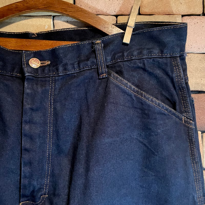 希少◆廃盤◆OLD GAP 　1969vintageデニム べイカーパンツ 濃紺 USED DENIM PAINTER PANTS🇺🇸（茄子紺色） | departure⚓︎