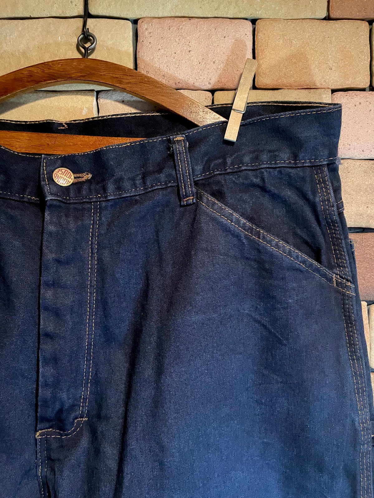 USED DENIM PAINTER PANTS🇺🇸（茄子紺色） | departure⚓︎