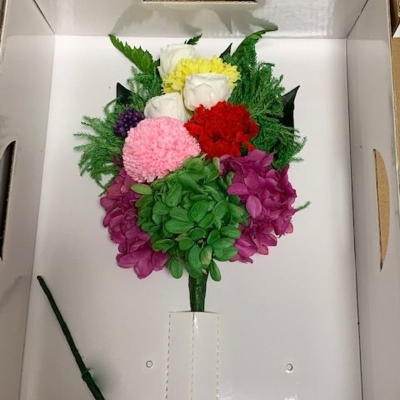 枯れない水なし仏花 (花瓶付き1束) | ミノルショップ｜透明フィギュア