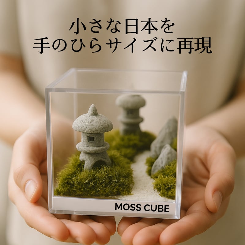 MOSS CUBE Preserved 枯れない苔テラリウム | ミノルショップ｜透明
