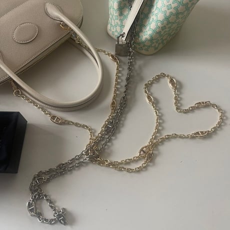 LEATHERSOLUTE ロングチェーンストラップ