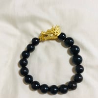 龍ヘッド黒檀ブレスレット