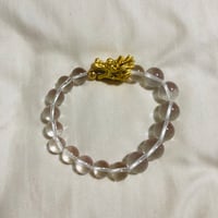 龍ヘッド水晶A5ブレスレット