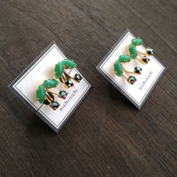 nichinichi/さくらんぼのピアス/イヤリング(ダークオーロラ)