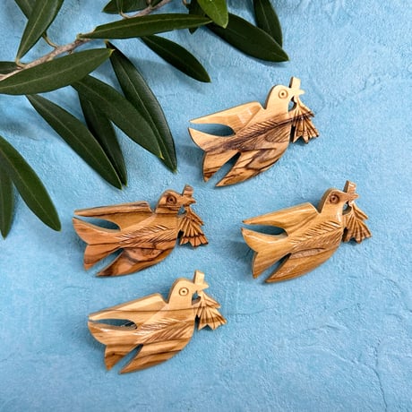 【架け箸】パレスチナ製  ハトのブローチ